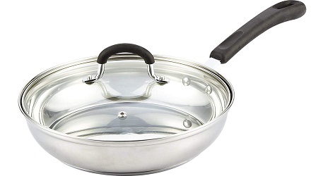 Cook N Home 10-Inch Stainless Steel Saute Fry Pan