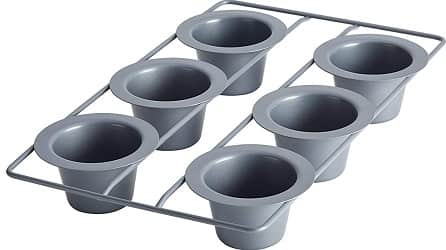 Anolon 59181 6-Cup Steel Popover Pan